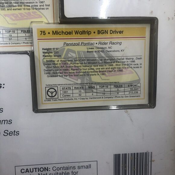 Traks Nascar Transportation Collection Car Hauler And Cards. Vintage 1992 - Picture 8 of 10